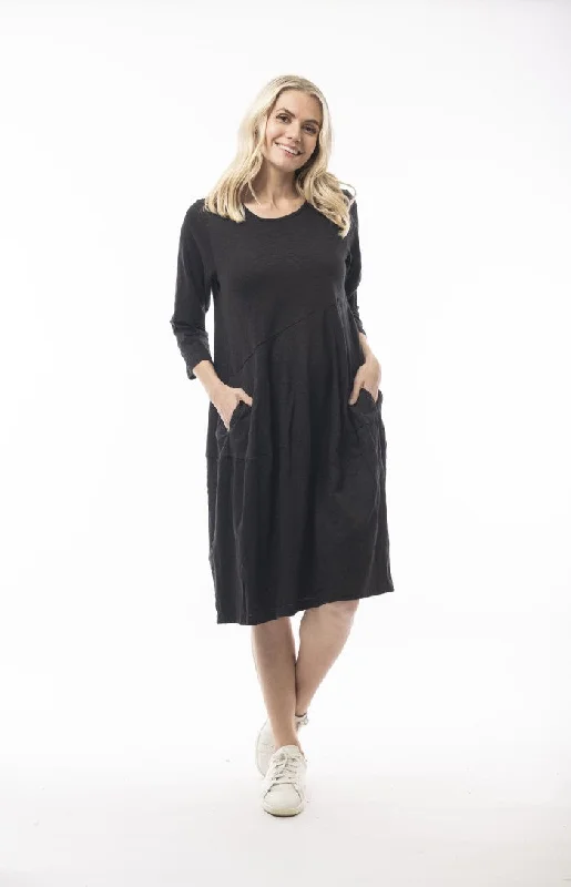 elegant maxi dressOrientique Stretch Cotton Bubble Dress (Black or teal)