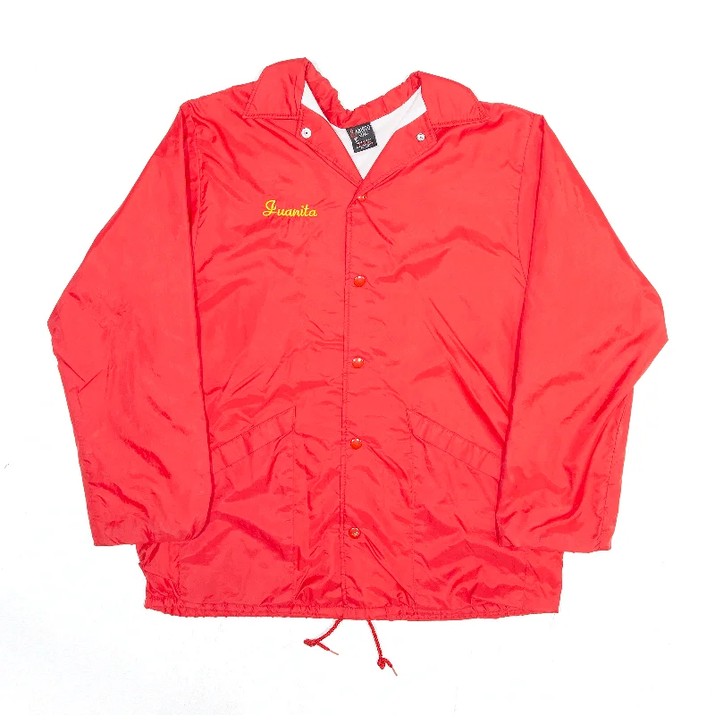 zip-up jacketARISTO JAC Youngstown Ohio Red 90s Nylon Coach Jacket Womens M