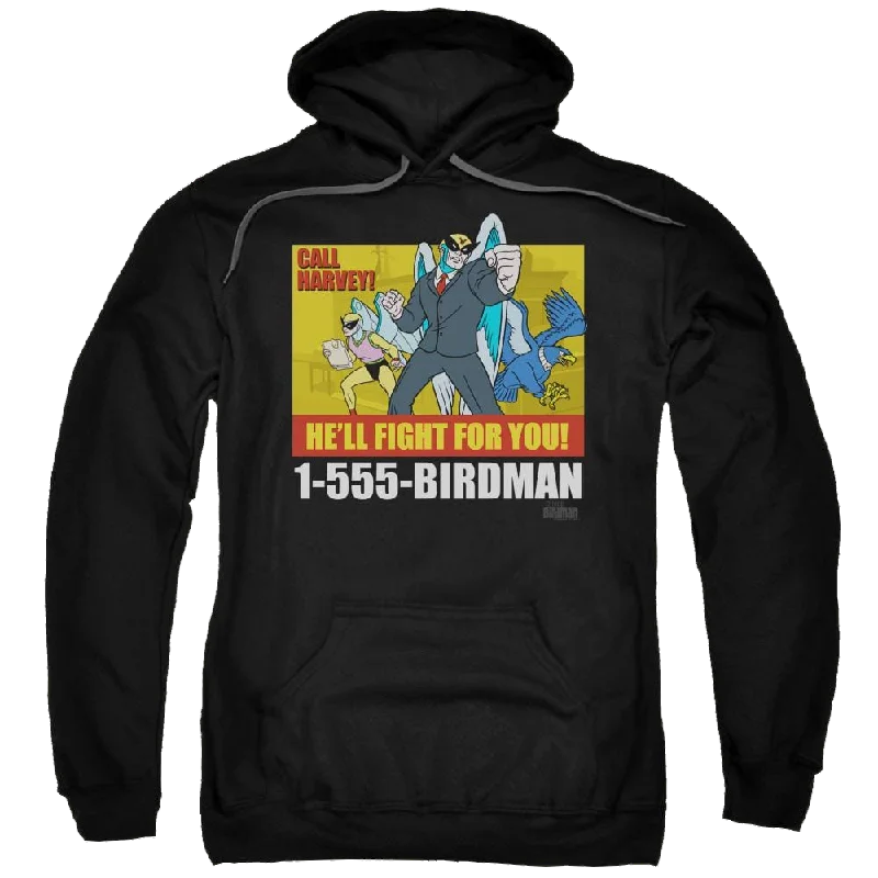 trendy hooded sweatshirtHarvey Birdman Birdman Ad - Pullover Hoodie