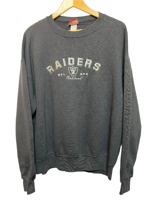 fashion sportswear hoodieRaiders NFL Black Sweatshirt (Size L)