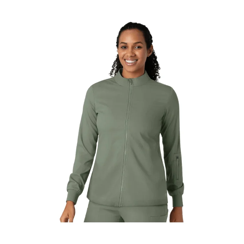 casual coatWonder Wink Women's Warm Up Scrub Jacket - Sage Heather