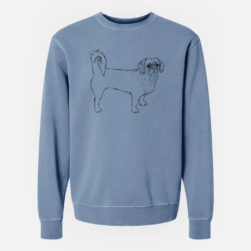 minimaDoodled Stanley the Peagle - Unisex Pigment Dyed Crew Sweatshirt