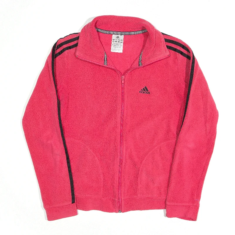 trendy bomber coatADIDAS Pink Fleece Jacket Womens XS