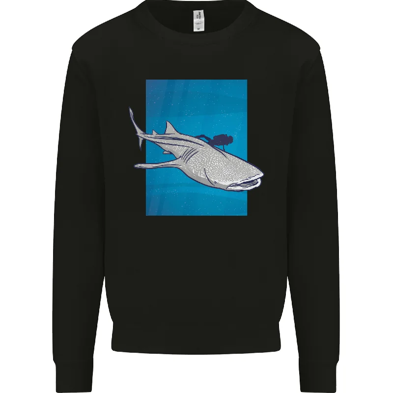 urban workout sweatshirtA Whale Shark and Scuba Diver Mens Sweatshirt Jumper