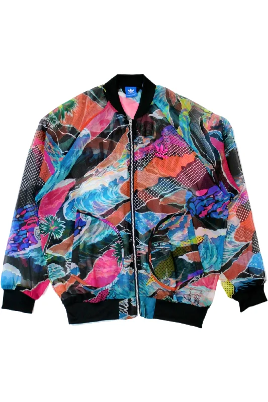 graphic coatAdidas - Sheer Printed Bomber