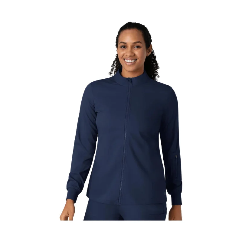 trendy jacketWonder Wink Women's Warm Up Scrub Jacket - Navy Blue