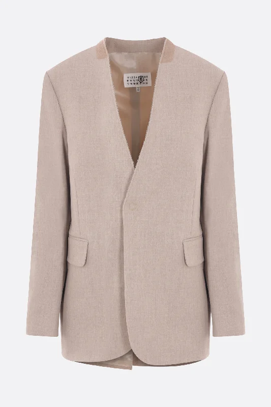 sleek jacketsingle-breasted jacket in viscose blend