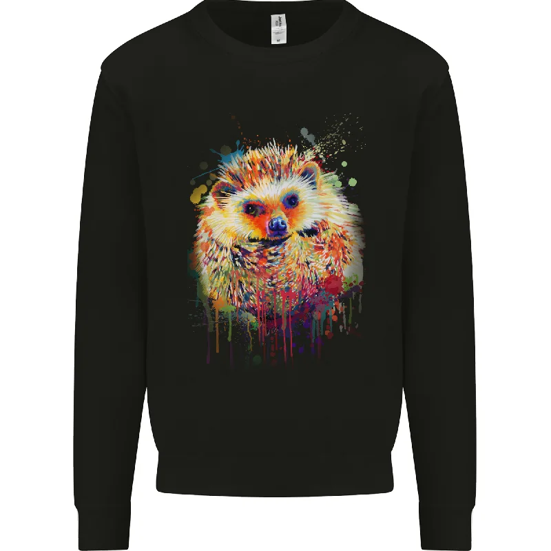 performance gym sweatshirtA Watercolour Hedgehog Mens Sweatshirt Jumper