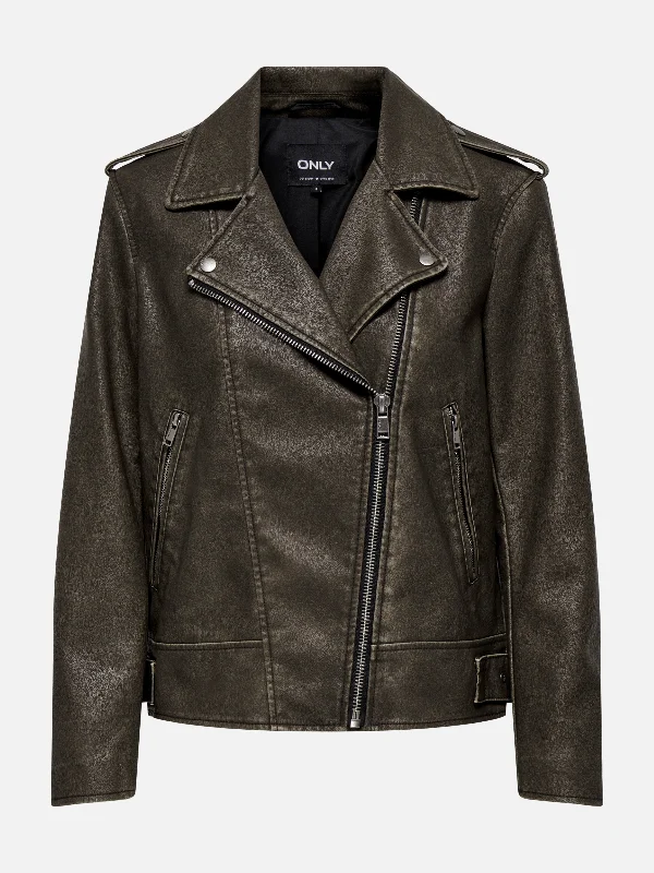 sporty outerwearNuma Faux Leather Biker Jacket