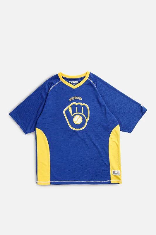 vibrant athletic hoodieMilwaukee Brewers MLB Jersey - L