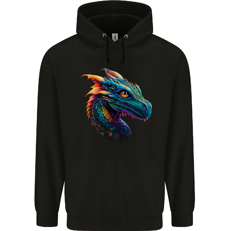 fashion hoodieA Fantasy Colourful Dragon Mens 80% Cotton Hoodie