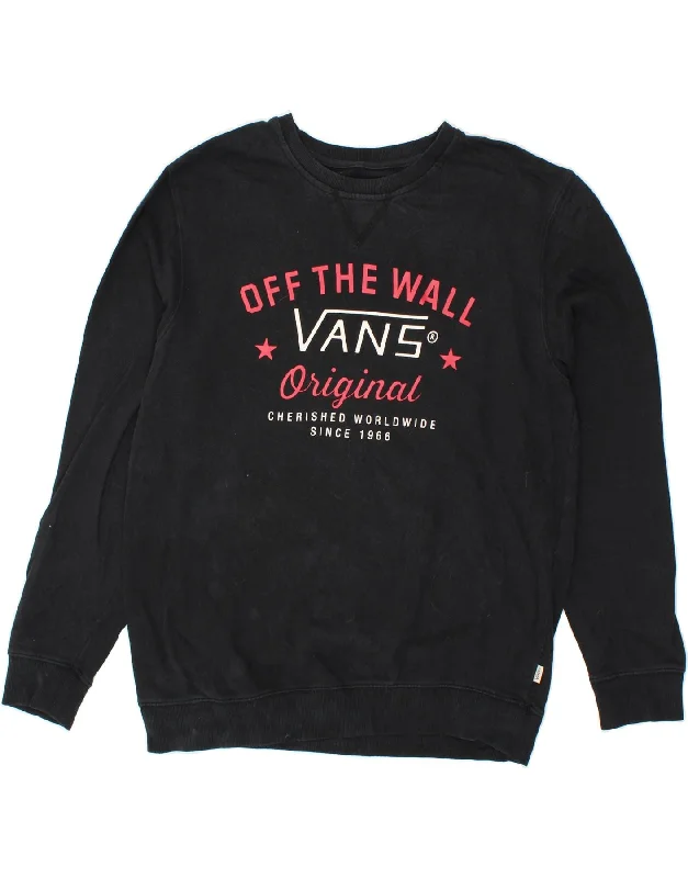 VANS Mens Graphic Sweatshirt Jumper Large Black