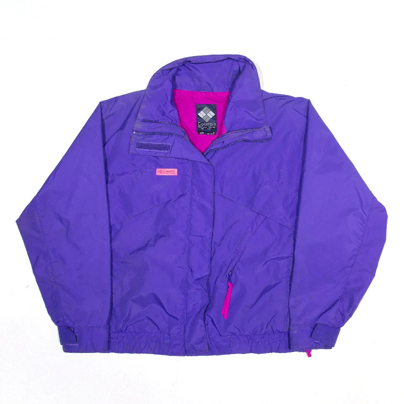 functional coatCOLUMBIA Whirlibird Purple Nylon Shell Jacket Womens L