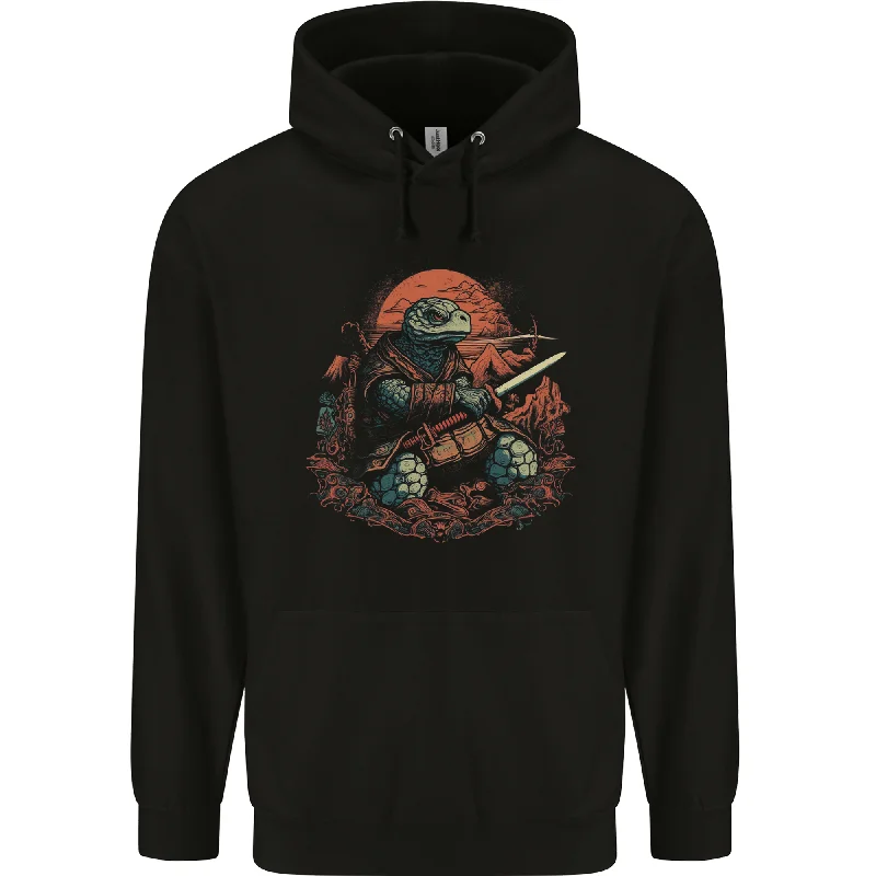 oversized hoodieA Fantasy Samurai Turtle Tortoise Mens 80% Cotton Hoodie