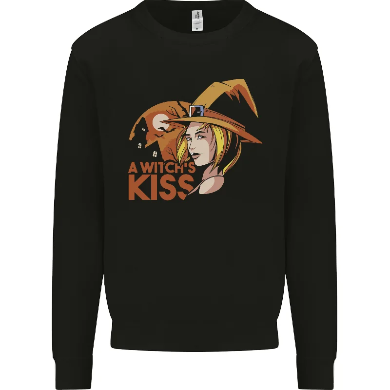 modern sports hoodieA Witch Kiss Halloween Mens Sweatshirt Jumper