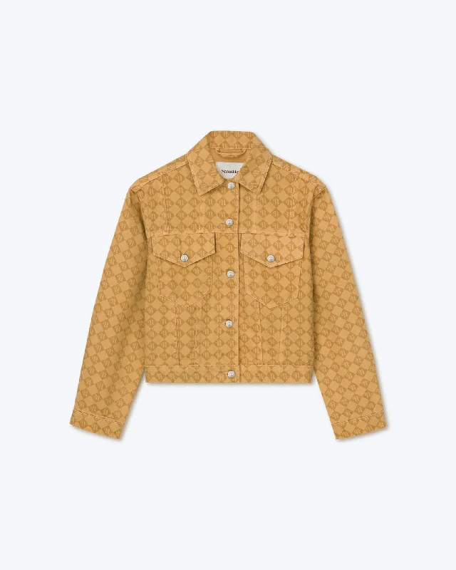 long coatMaren - Sale Laser Faded Monogram Camel Jacket - Denim