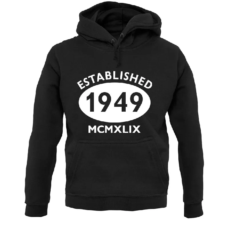 simple hoodieEstablished 1949 Roman Numerals Unisex Hoodie