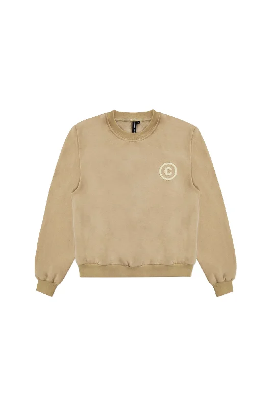 raincoatLOGO PULLOVER IN TAN