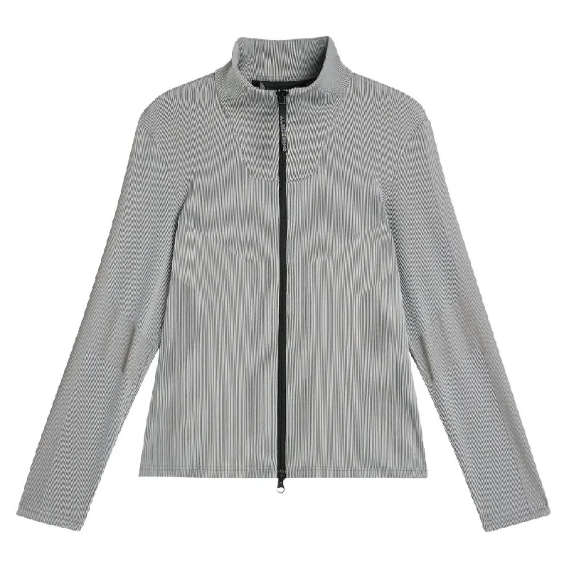 cozy winter coatJ.Lindeberg Slot Full Zip Mid Layer Golf Jacket Gray Melange - FW23 Women