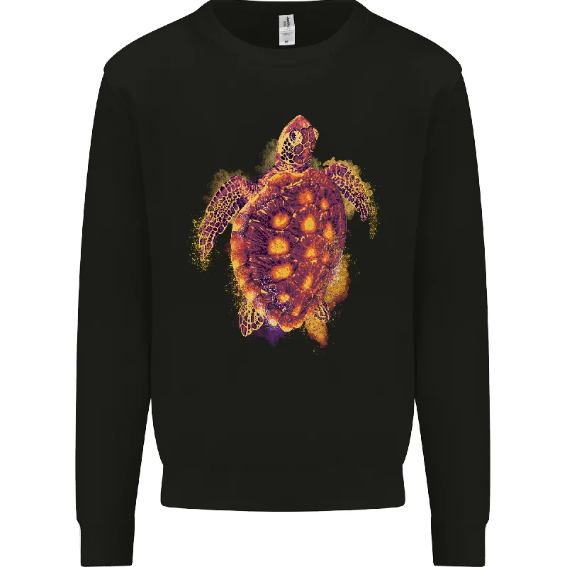 gym ready hoodieA Watercolour Turtle Mens Sweatshirt Jumper