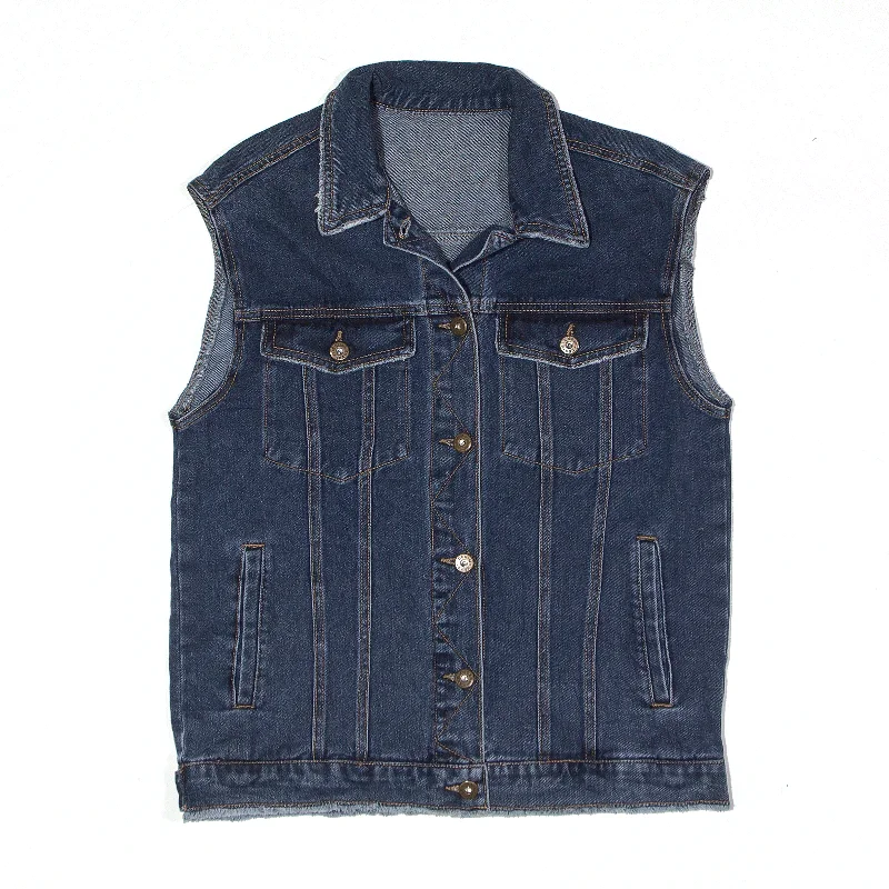 functional coatGilet Blue Denim Womens L