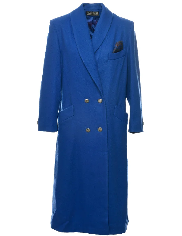 oversized coatBlue Wool Coat - L