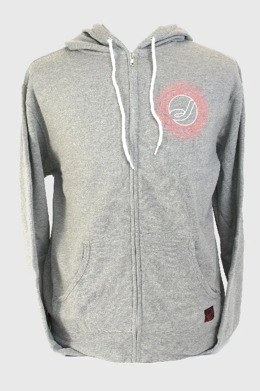 Juliana Bicycles Spiral Zip Hoody - Grey-Coral