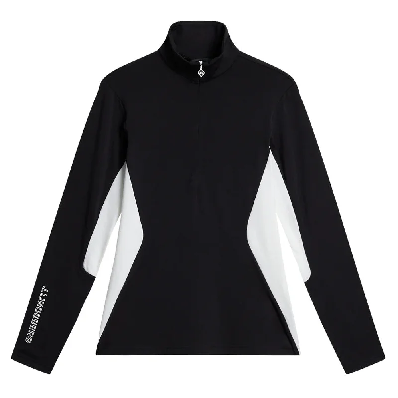 lightweight outerwearJ.Lindeberg Coockies Mid Layer Golf Pullover Black - FW23 Women