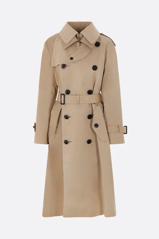 tailored coatdouble-breasted trench coat in gabardine