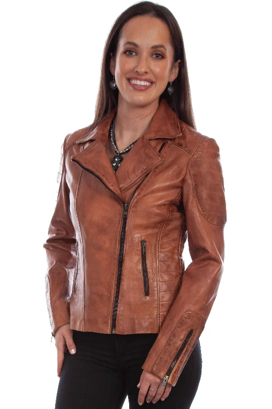 casual sports coatScully Womens Brown Leather Sanded Jacket M