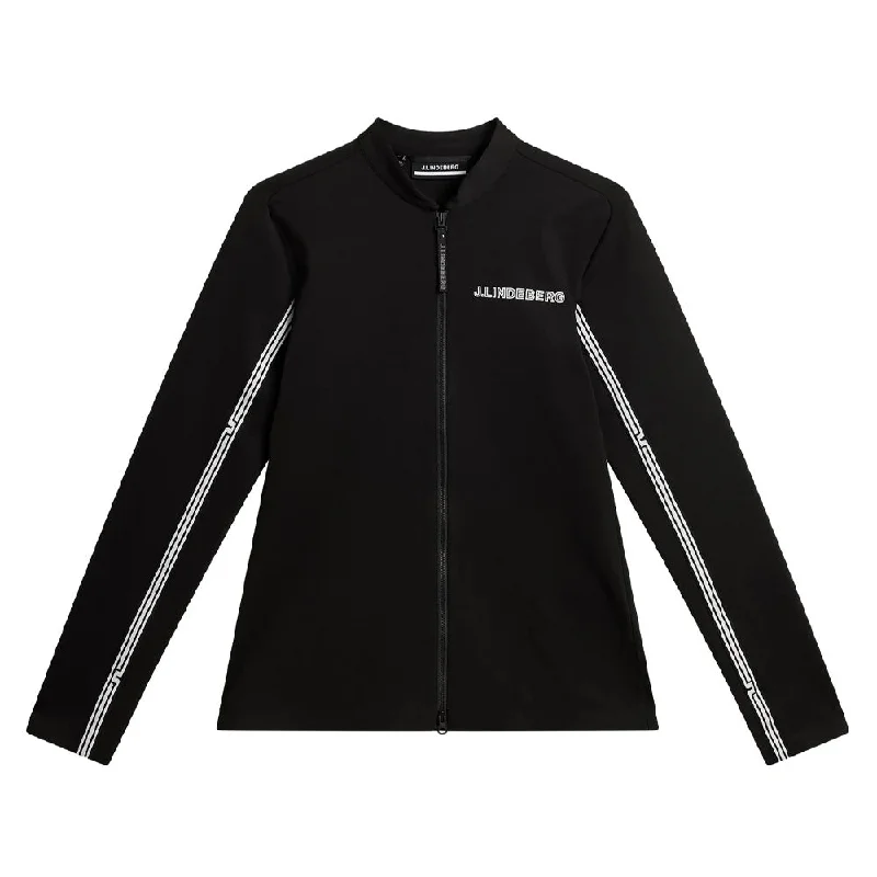 windbreaker jacketJ.Lindeberg Wildcat Full Zip Mid Layer Golf Jacket Black - FW23 Women