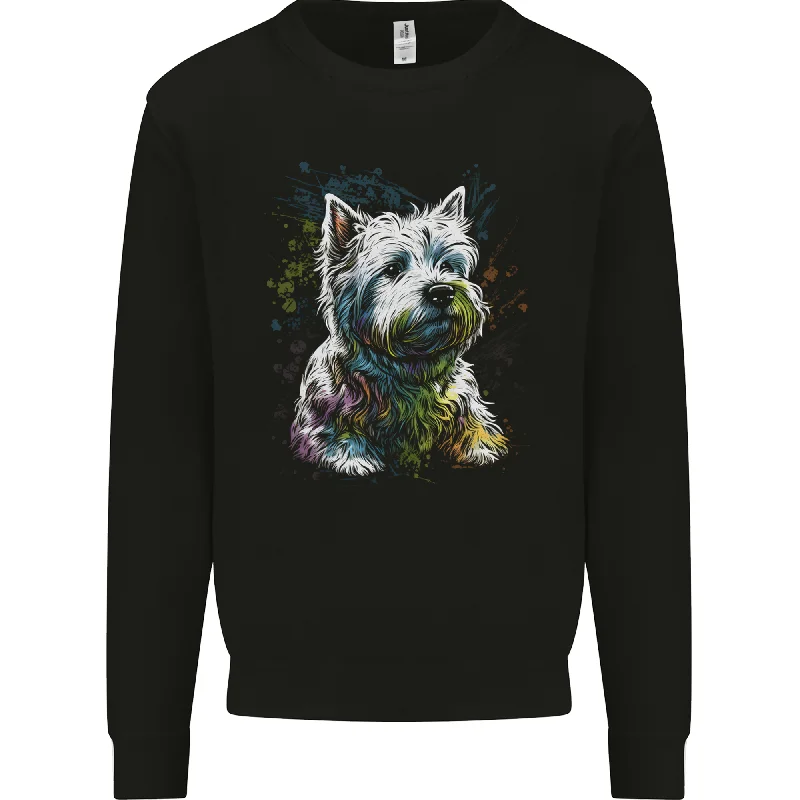 athletic style hoodieA West Highland White Terrier Dog Mens Sweatshirt Jumper