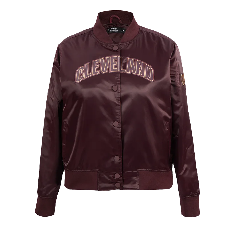 breathable jacketNBA CLEVELAND CAVALIERS CLASSIC WOMEN'S SATIN JACKET (WINE)