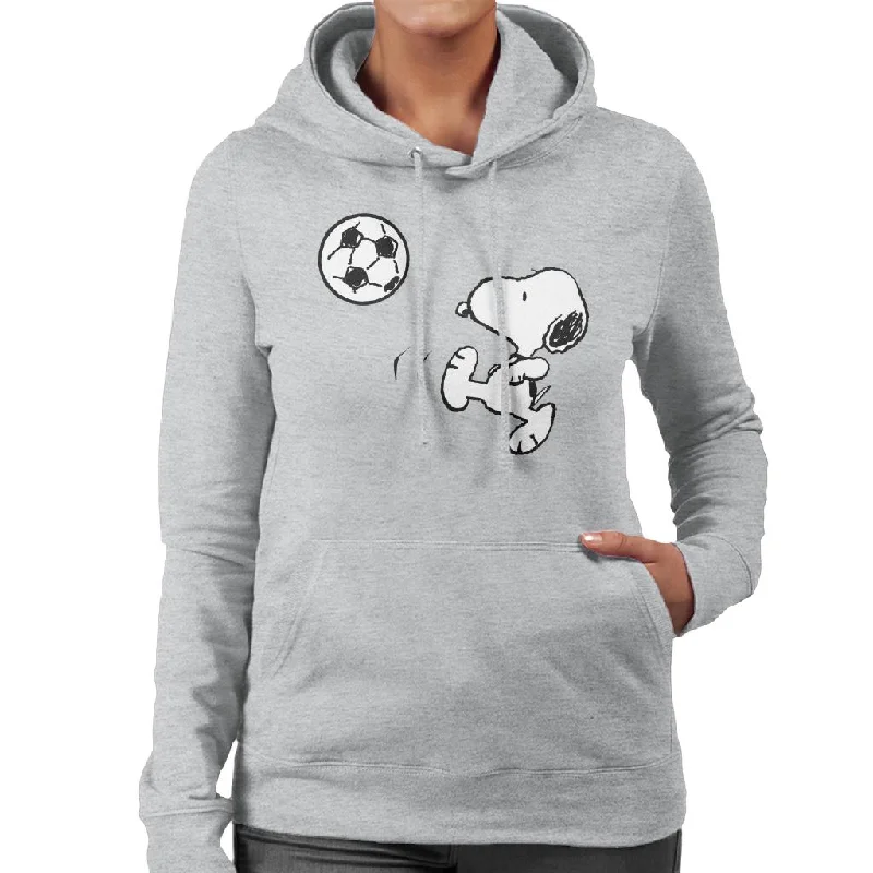 trendy zip-up hoodiePeanuts Football Snoopy The Striker Women's Hooded Sweatshirt