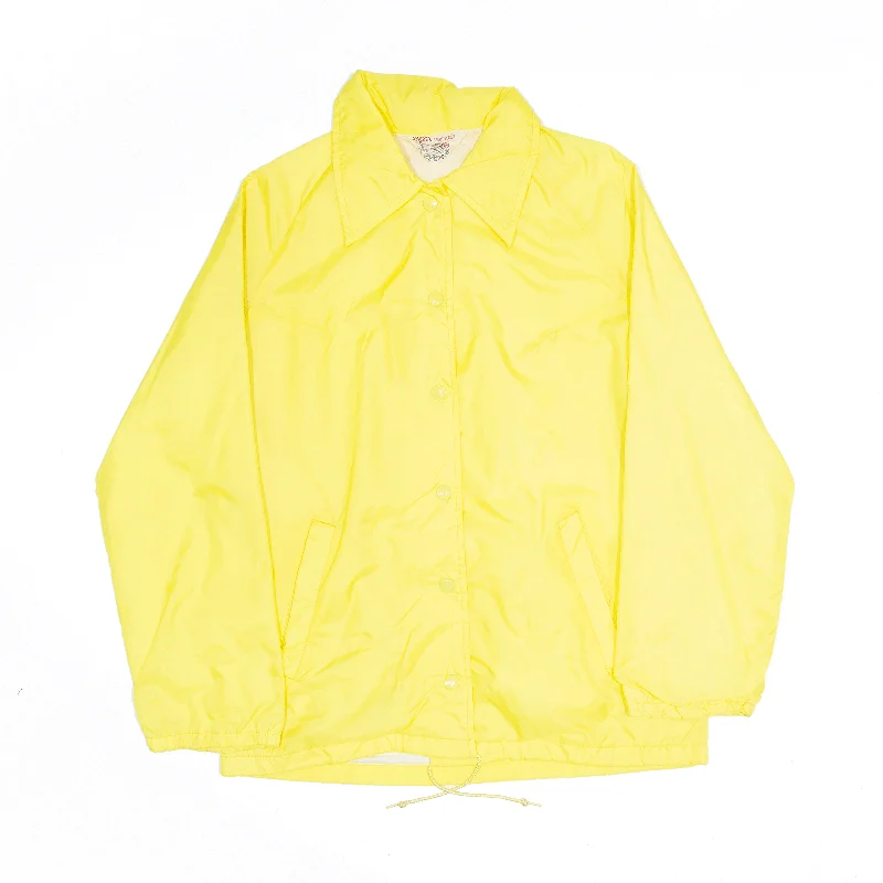 soft shell coatAMEREX Yellow 80s Nylon Coach Jacket Womens M