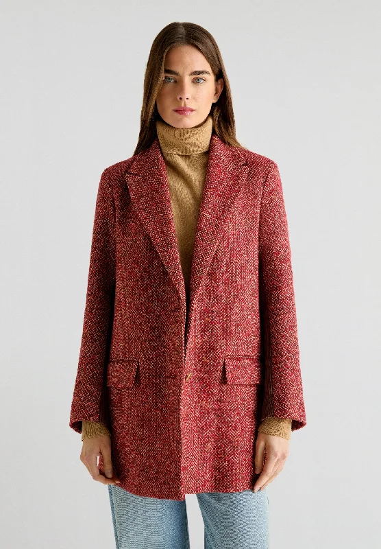 graphic coatWOOL BLEND HERRINGBONE COAT