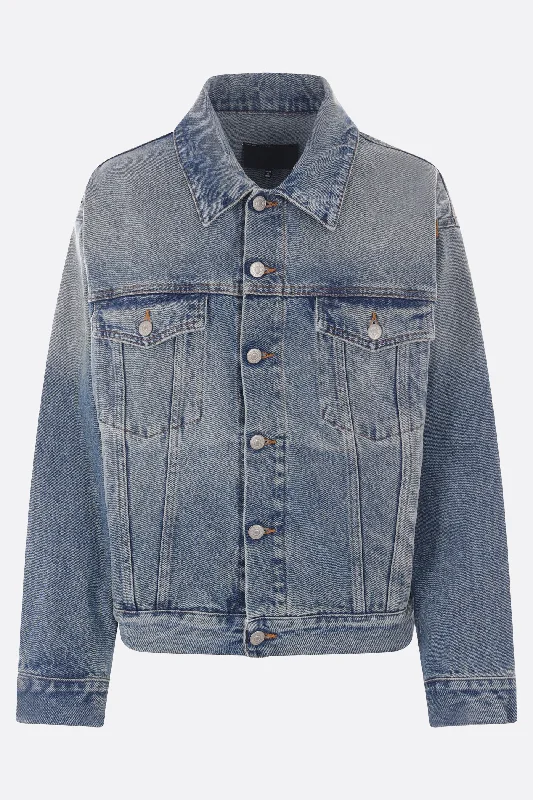 vintage coatdenim jacket with cut-out details