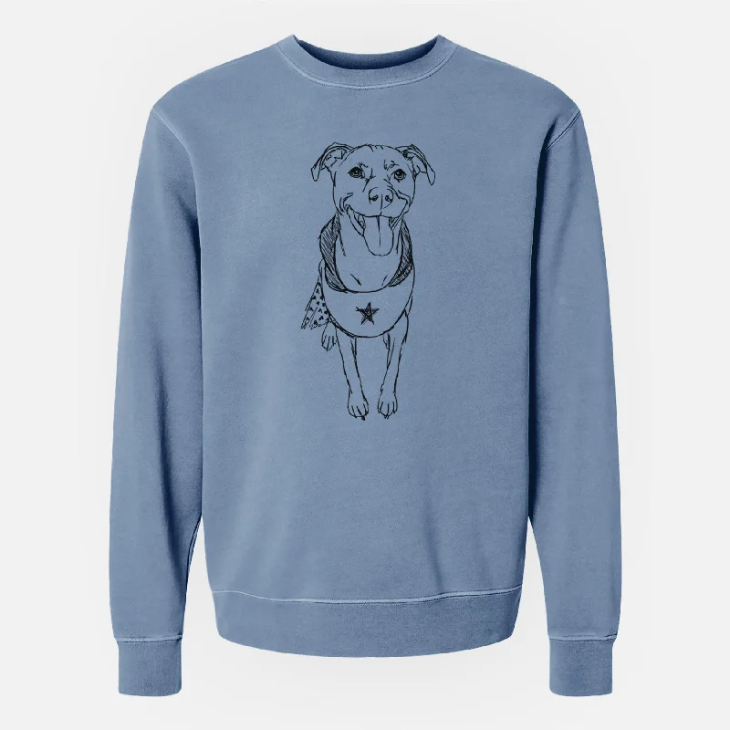 comfy workout wear hoodieDoodled Super Charlee the Labrador Retriever - Unisex Pigment Dyed Crew Sweatshirt