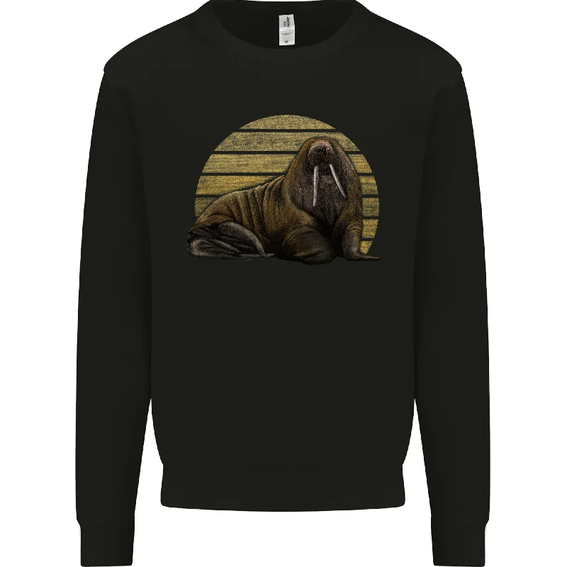 trendy sports sweatshirtA Walrus Painting Mens Sweatshirt Jumper