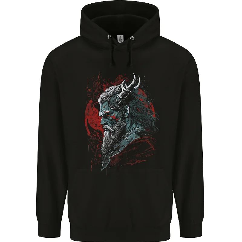 high-quality hoodieA Fantasy Viking Of War Odin Thor Mens 80% Cotton Hoodie