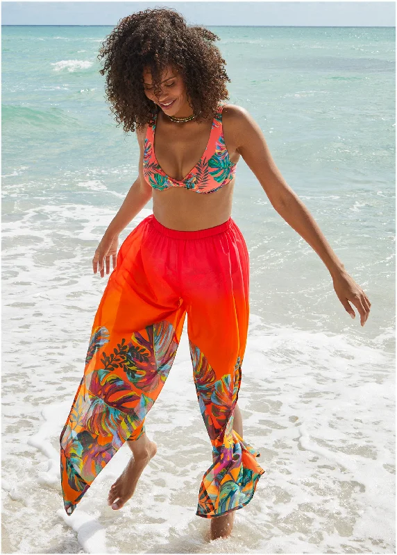 bodycon dressPalazzo Cover-Up Pants - Tropical Sunset Border