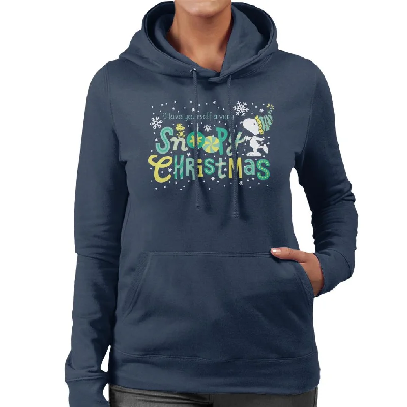 performance hoodiePeanuts Christmas Have Yourself A Very Snoopy Xmas Women's Hooded Sweatshirt