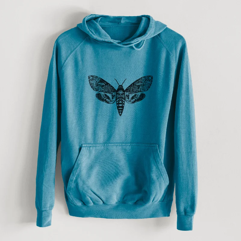 smooth fit athletic sweatshirtDeath's-head Hawkmoth - Acherontia atropos  - Mid-Weight Unisex Vintage 100% Cotton Hoodie