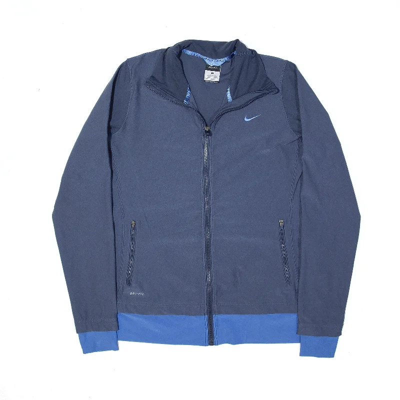 long-sleeve winter jacketNIKE Dri Fit Sports Blue Track Jacket Womens L