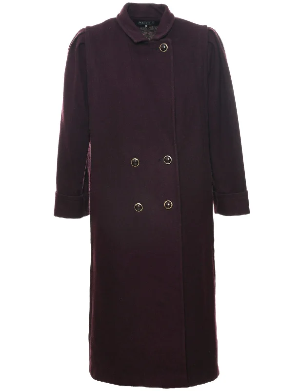 chic coatDouble Breasted Wool Coat - M