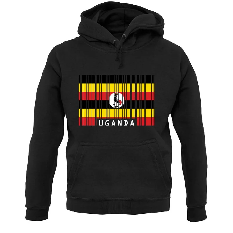 cozy hooded jacketUganda Barcode Style Flag Unisex Hoodie