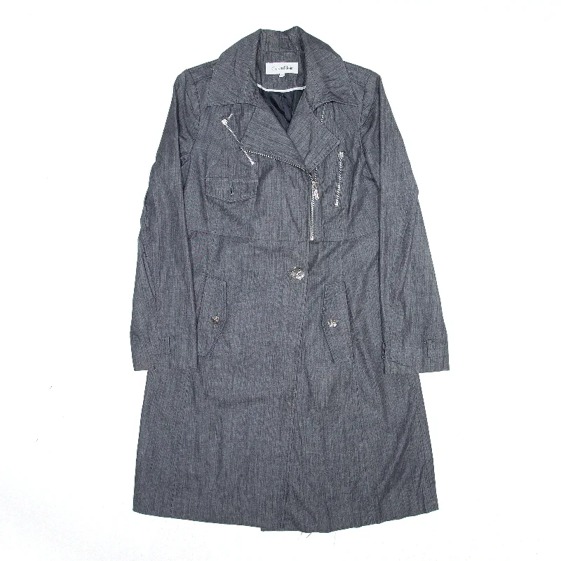 classic bomber jacketCALVIN KLEIN Grey Overcoat Jacket Womens S