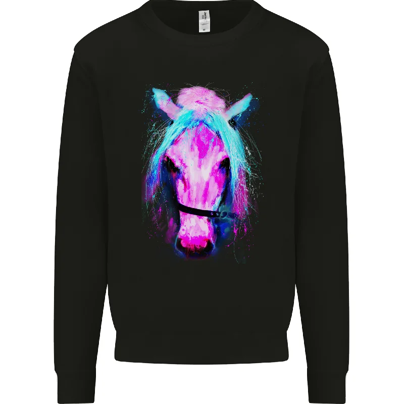 soft athletic sweatshirtA Watercolour Horse Mens Sweatshirt Jumper